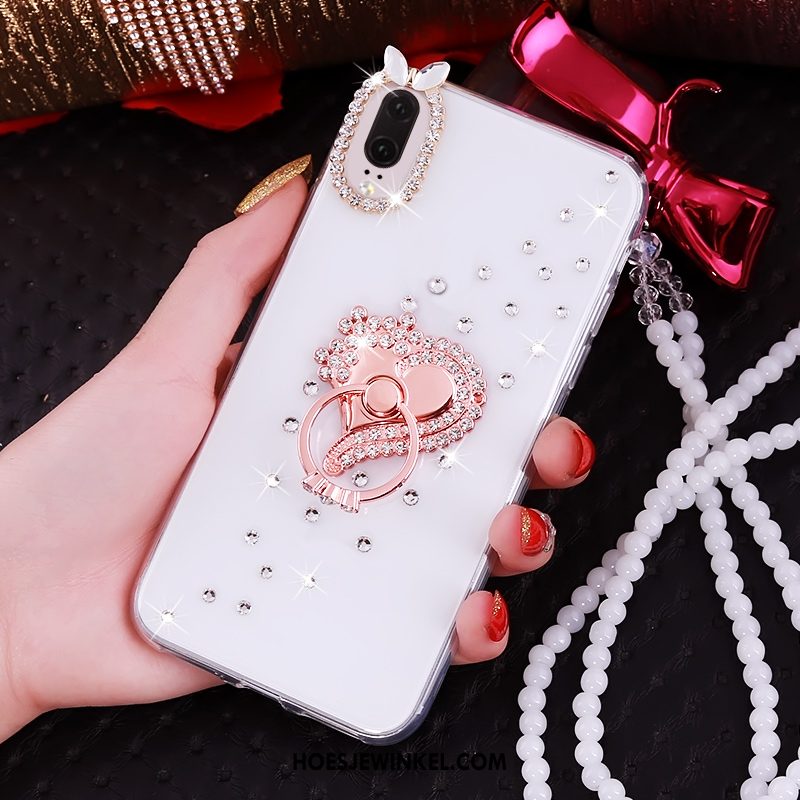 Huawei P20 Hoesje Met Strass Mobiele Telefoon Roze, Huawei P20 Hoesje Luxe