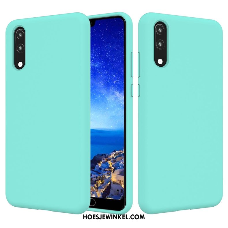 Huawei P20 Hoesje Rood Mobiele Telefoon Elegante, Huawei P20 Hoesje Eenvoudige Zwart