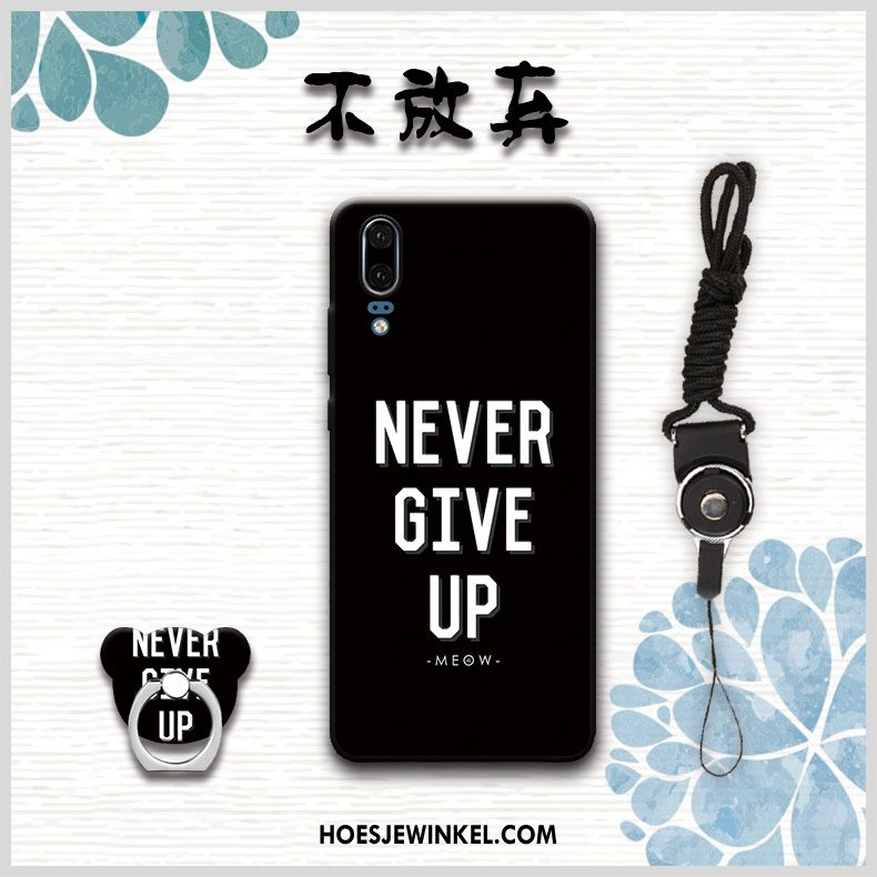 Huawei P20 Hoesje Zacht Zwart Mobiele Telefoon, Huawei P20 Hoesje Hoes Anti-fall