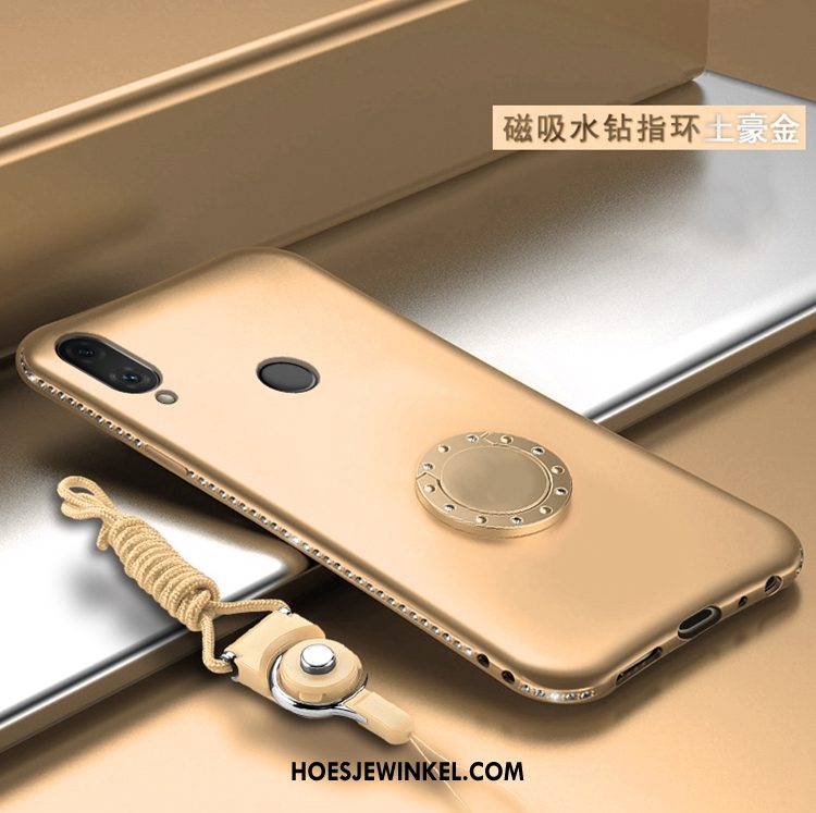 Huawei P20 Lite Hoesje All Inclusive Siliconen Rood, Huawei P20 Lite Hoesje Anti-fall Goud