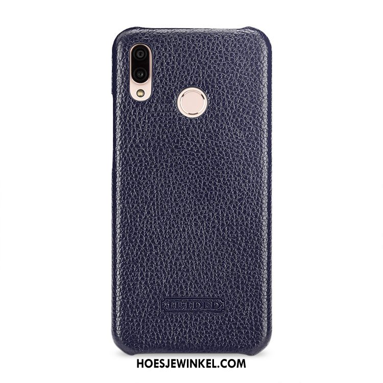 Huawei P20 Lite Hoesje Bescherming Leren Etui Hoes, Huawei P20 Lite Hoesje Echt Leer Mobiele Telefoon