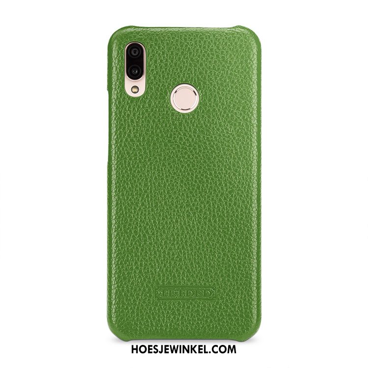 Huawei P20 Lite Hoesje Bescherming Leren Etui Hoes, Huawei P20 Lite Hoesje Echt Leer Mobiele Telefoon