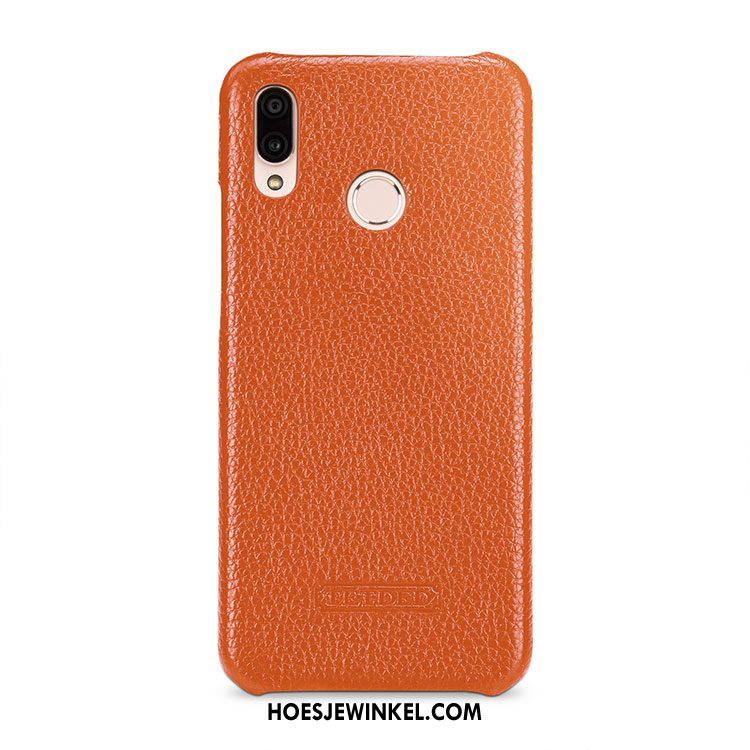 Huawei P20 Lite Hoesje Bescherming Leren Etui Hoes, Huawei P20 Lite Hoesje Echt Leer Mobiele Telefoon