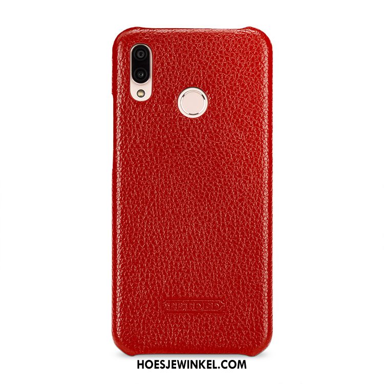 Huawei P20 Lite Hoesje Bescherming Leren Etui Hoes, Huawei P20 Lite Hoesje Echt Leer Mobiele Telefoon