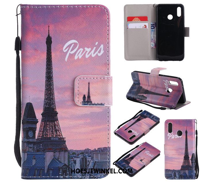 Huawei P20 Lite Hoesje Blauw All Inclusive Leren Etui, Huawei P20 Lite Hoesje Bescherming Zacht