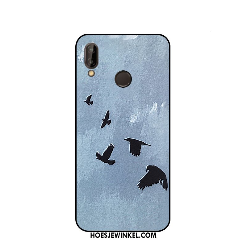 Huawei P20 Lite Hoesje Hanger Hoes Blauw, Huawei P20 Lite Hoesje Bescherming Mobiele Telefoon