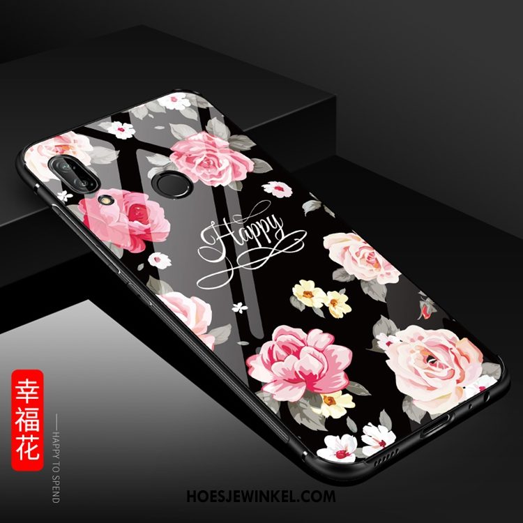 Huawei P20 Lite Hoesje Hoes Mobiele Telefoon Glas, Huawei P20 Lite Hoesje Blauw Anti-fall