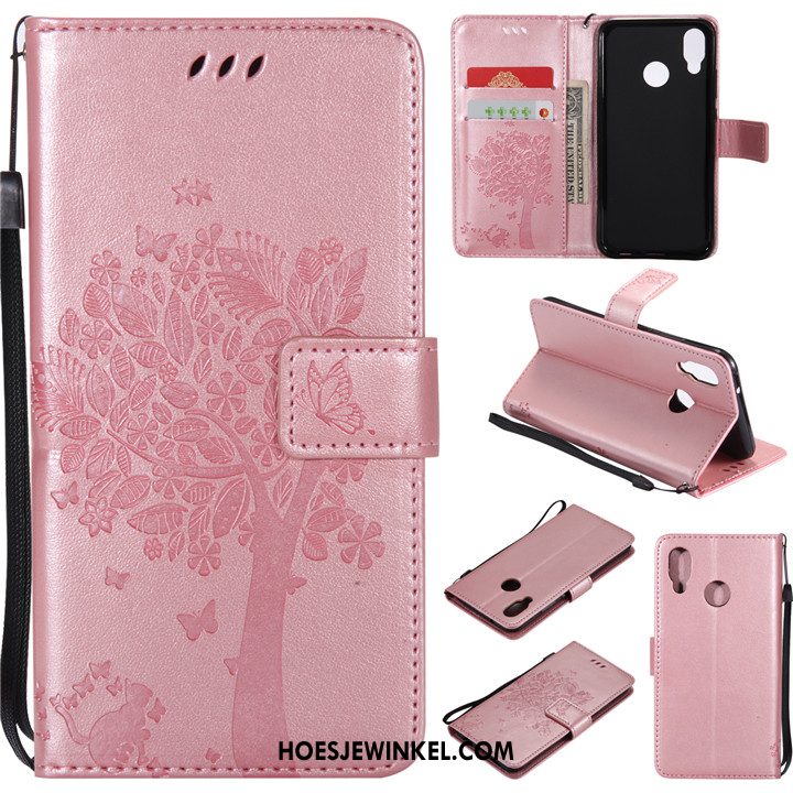 Huawei P20 Lite Hoesje Leren Etui Hoes Clamshell, Huawei P20 Lite Hoesje Anti-fall Mobiele Telefoon