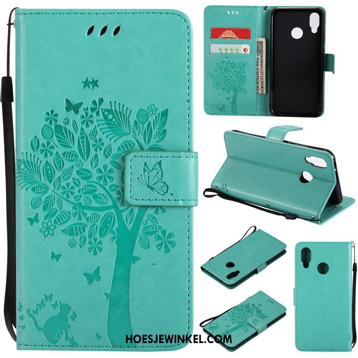 Huawei P20 Lite Hoesje Leren Etui Hoes Clamshell, Huawei P20 Lite Hoesje Anti-fall Mobiele Telefoon