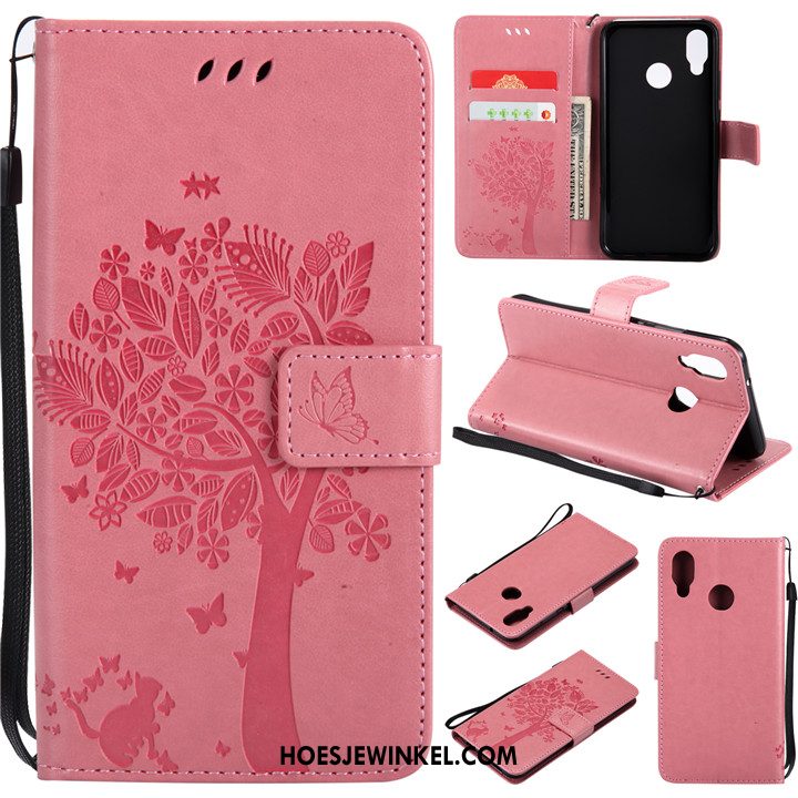 Huawei P20 Lite Hoesje Leren Etui Hoes Clamshell, Huawei P20 Lite Hoesje Anti-fall Mobiele Telefoon