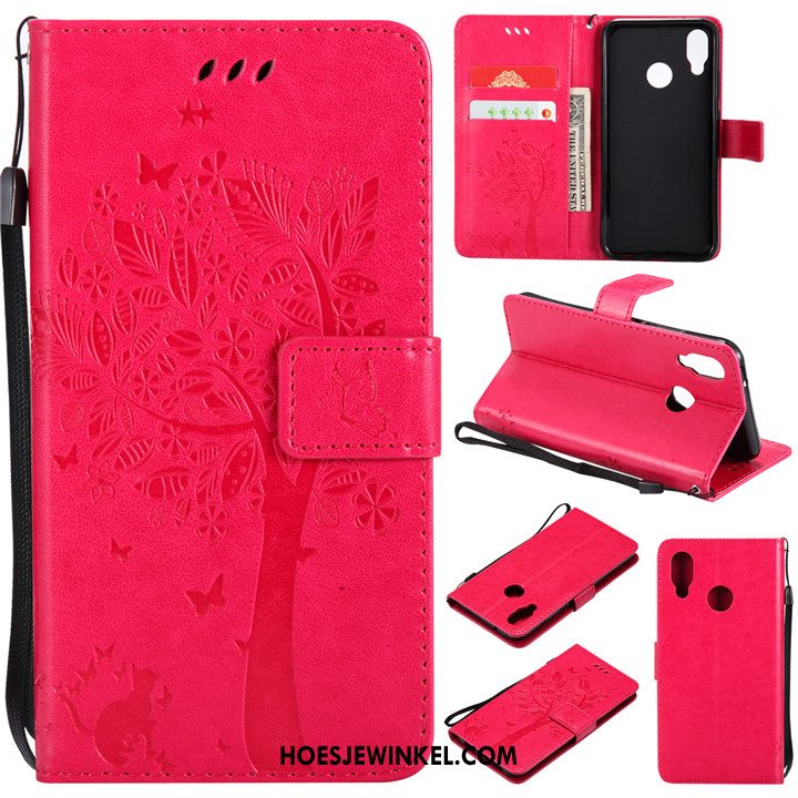 Huawei P20 Lite Hoesje Leren Etui Hoes Clamshell, Huawei P20 Lite Hoesje Anti-fall Mobiele Telefoon