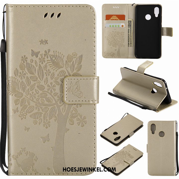 Huawei P20 Lite Hoesje Leren Etui Hoes Clamshell, Huawei P20 Lite Hoesje Anti-fall Mobiele Telefoon