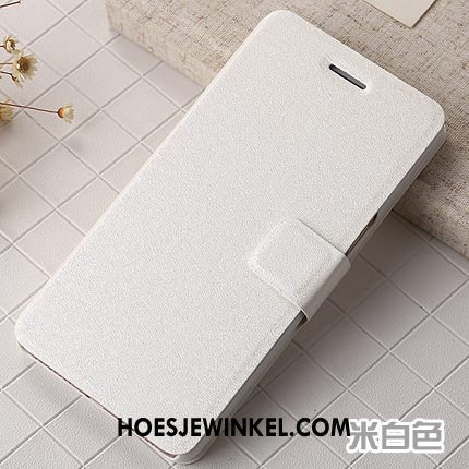 Huawei P20 Lite Hoesje Leren Etui Wit Hoes, Huawei P20 Lite Hoesje Bescherming Mobiele Telefoon