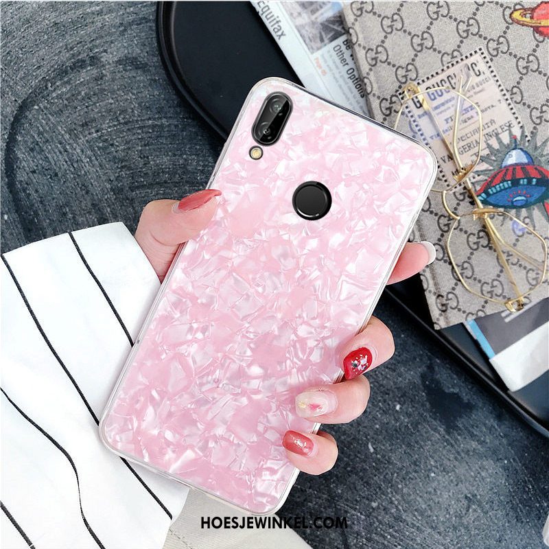 Huawei P20 Lite Hoesje Roze Mobiele Telefoon Hoes, Huawei P20 Lite Hoesje Wit Bescherming