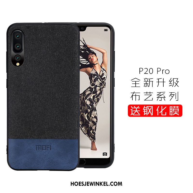 Huawei P20 Pro Hoesje Bescherming Skärmskydd Bruin, Huawei P20 Pro Hoesje Siliconen Trendy Merk