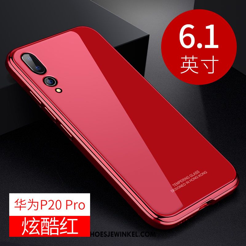 Huawei P20 Pro Hoesje Hoes Omlijsting Metaal, Huawei P20 Pro Hoesje Licht Mobiele Telefoon