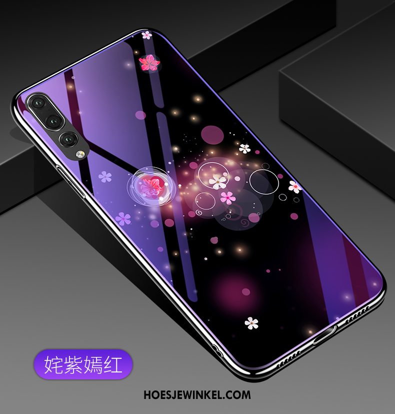 Huawei P20 Pro Hoesje Mode Purper Blauw, Huawei P20 Pro Hoesje Mobiele Telefoon Skärmskydd