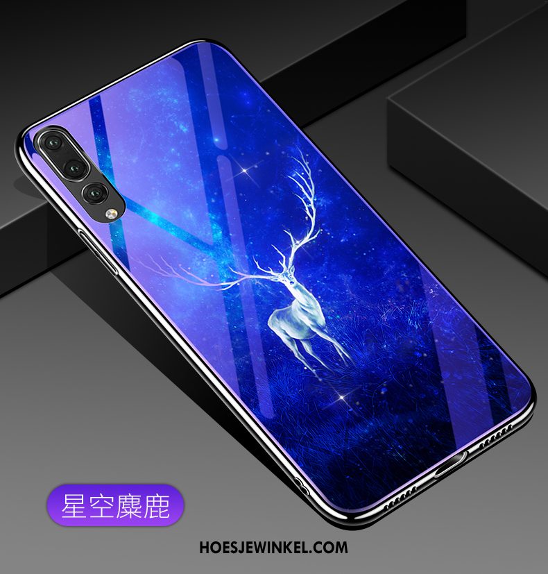 Huawei P20 Pro Hoesje Mode Purper Blauw, Huawei P20 Pro Hoesje Mobiele Telefoon Skärmskydd