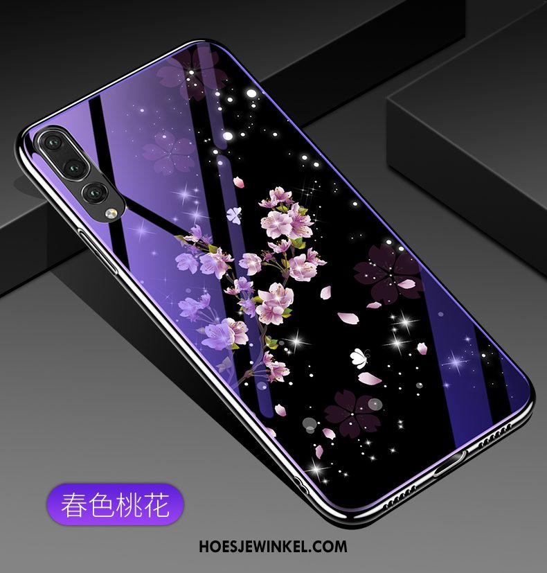 Huawei P20 Pro Hoesje Mode Purper Blauw, Huawei P20 Pro Hoesje Mobiele Telefoon Skärmskydd