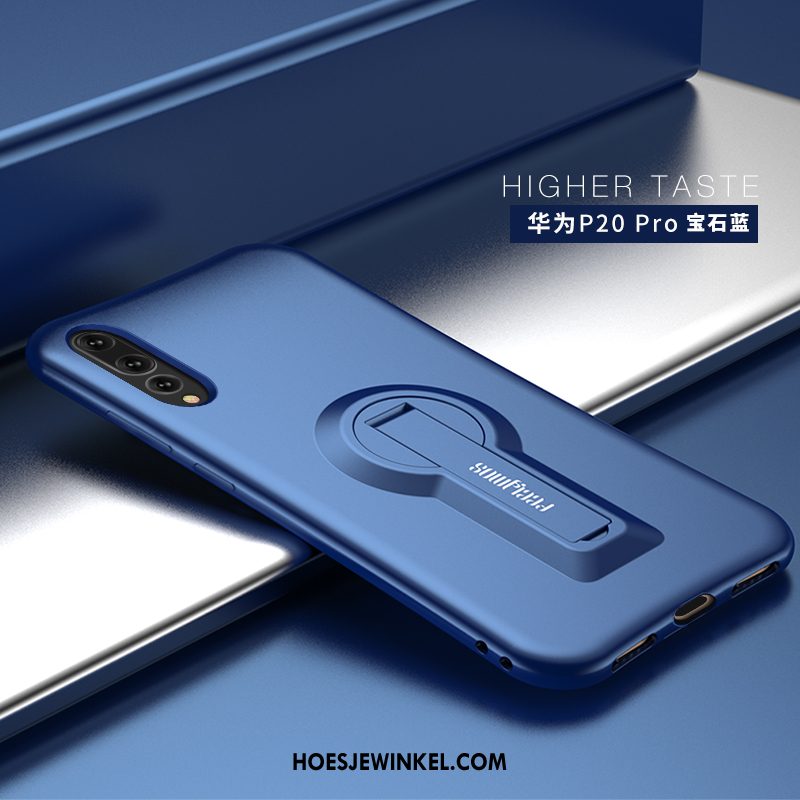 Huawei P20 Pro Hoesje Ondersteuning Siliconen Schrobben, Huawei P20 Pro Hoesje Opknoping Nek Mobiele Telefoon