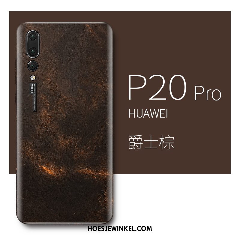 Huawei P20 Pro Hoesje Rood Anti-fall Eenvoudige, Huawei P20 Pro Hoesje All Inclusive High End