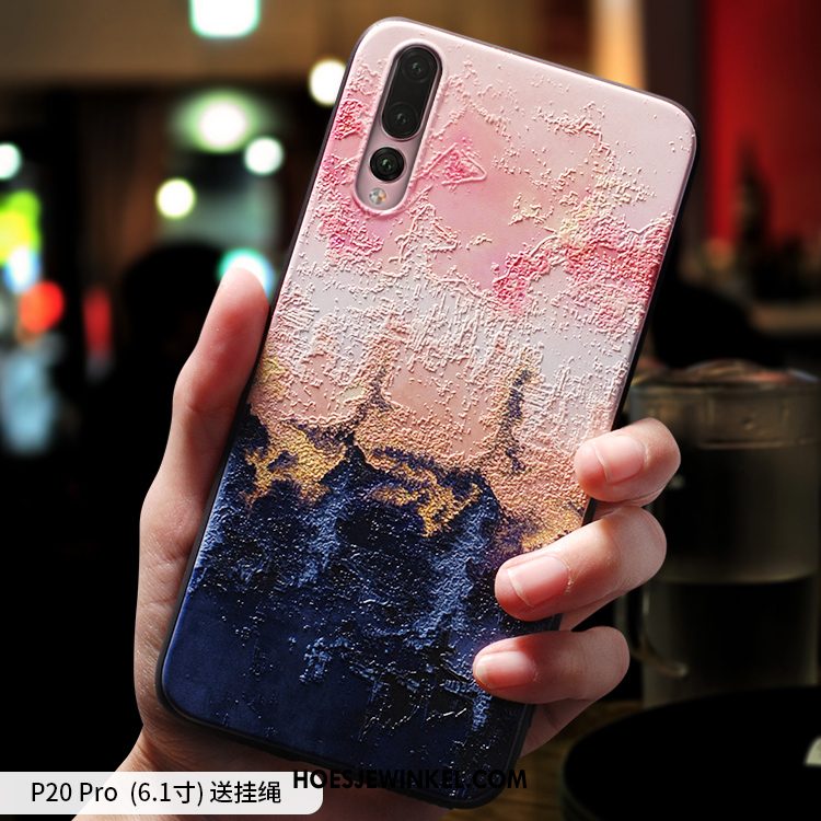 Huawei P20 Pro Hoesje Scheppend Mobiele Telefoon Trendy Merk, Huawei P20 Pro Hoesje Bescherming Licht