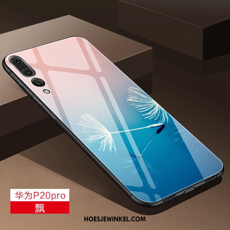 Huawei P20 Pro Hoesje Siliconen Scheppend Eenvoudige, Huawei P20 Pro Hoesje Zacht Purper