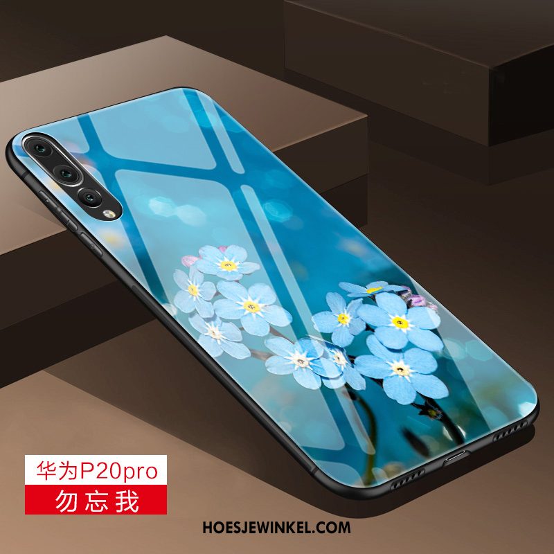 Huawei P20 Pro Hoesje Siliconen Scheppend Eenvoudige, Huawei P20 Pro Hoesje Zacht Purper