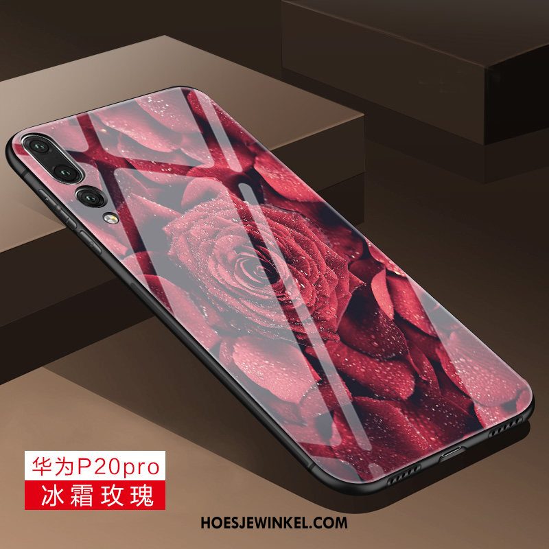 Huawei P20 Pro Hoesje Siliconen Scheppend Eenvoudige, Huawei P20 Pro Hoesje Zacht Purper