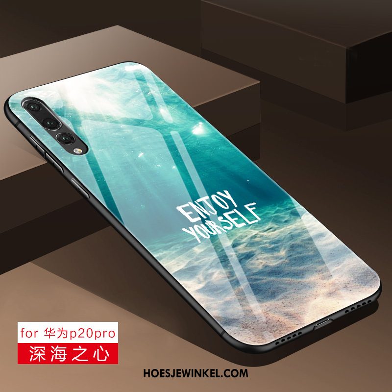 Huawei P20 Pro Hoesje Siliconen Scheppend Eenvoudige, Huawei P20 Pro Hoesje Zacht Purper