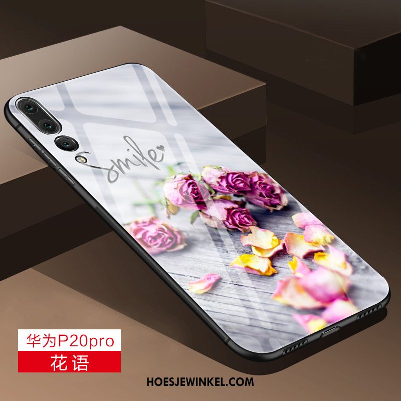 Huawei P20 Pro Hoesje Siliconen Scheppend Eenvoudige, Huawei P20 Pro Hoesje Zacht Purper