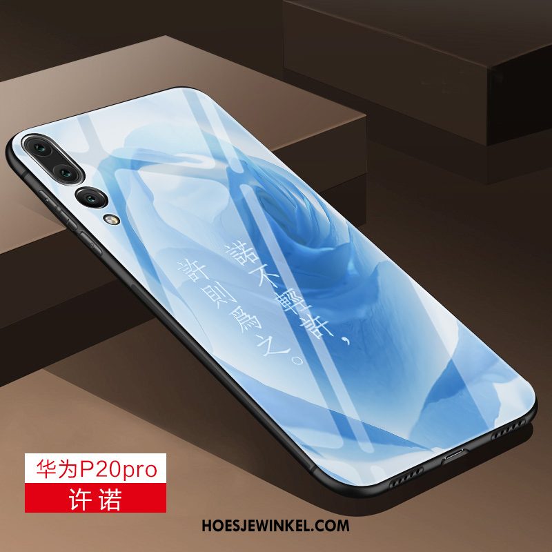 Huawei P20 Pro Hoesje Siliconen Scheppend Eenvoudige, Huawei P20 Pro Hoesje Zacht Purper
