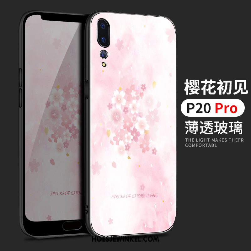 Huawei P20 Pro Hoesje Trendy Merk Zacht Blauw, Huawei P20 Pro Hoesje All Inclusive Spiegel