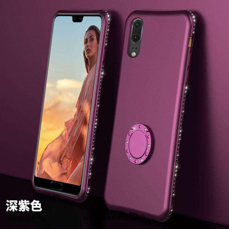 Huawei P20 Pro Hoesje Zacht Met Strass Mobiele Telefoon, Huawei P20 Pro Hoesje Roze Zwart