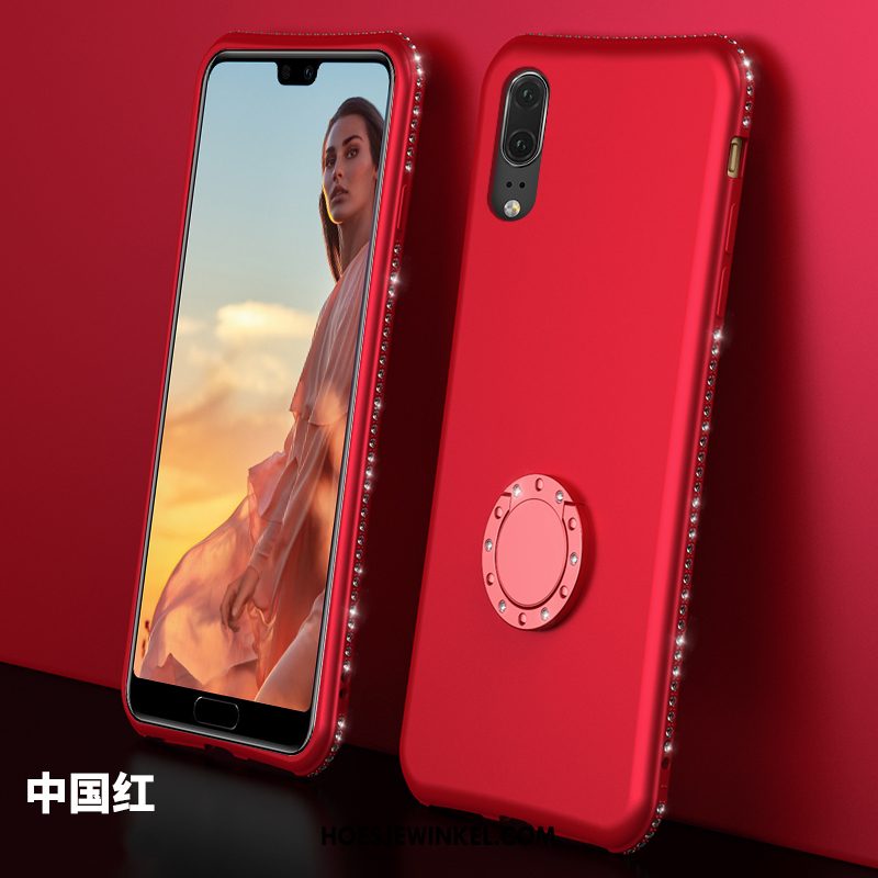 Huawei P20 Pro Hoesje Zacht Met Strass Mobiele Telefoon, Huawei P20 Pro Hoesje Roze Zwart