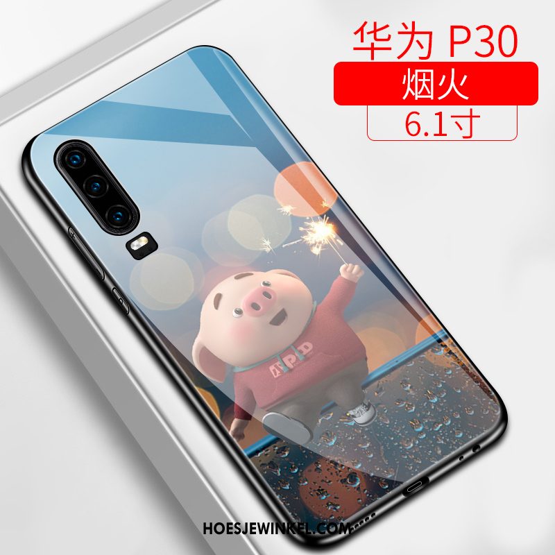 Huawei P30 Hoesje All Inclusive Glas Scheppend, Huawei P30 Hoesje Hard Trend