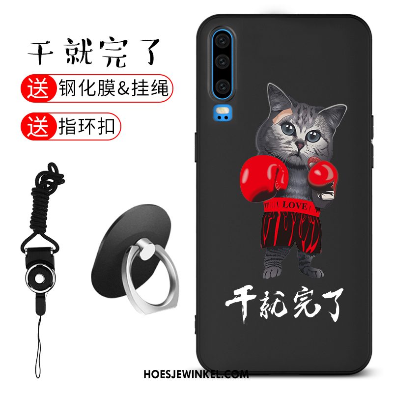 Huawei P30 Hoesje All Inclusive Lichte En Dun Anti-fall, Huawei P30 Hoesje Schrobben Persoonlijk