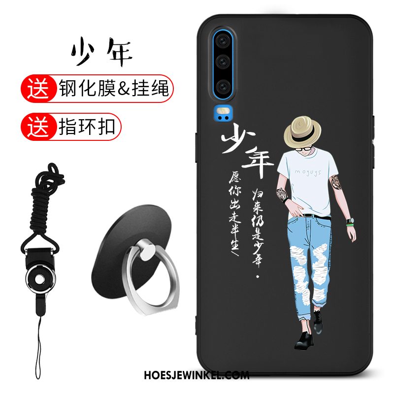 Huawei P30 Hoesje All Inclusive Lichte En Dun Anti-fall, Huawei P30 Hoesje Schrobben Persoonlijk