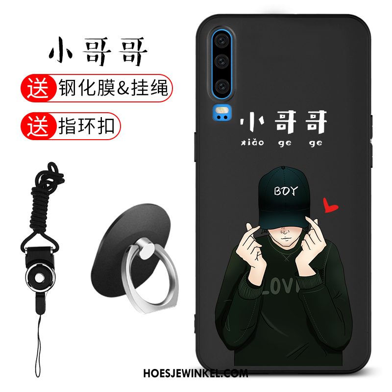 Huawei P30 Hoesje All Inclusive Lichte En Dun Anti-fall, Huawei P30 Hoesje Schrobben Persoonlijk