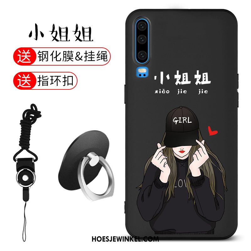 Huawei P30 Hoesje All Inclusive Lichte En Dun Anti-fall, Huawei P30 Hoesje Schrobben Persoonlijk