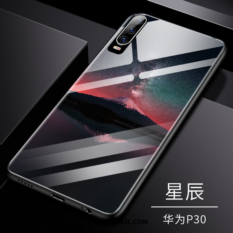 Huawei P30 Hoesje Dun Lovers Persoonlijk, Huawei P30 Hoesje Glas Mobiele Telefoon
