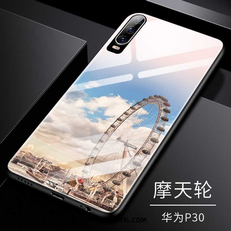 Huawei P30 Hoesje Dun Lovers Persoonlijk, Huawei P30 Hoesje Glas Mobiele Telefoon