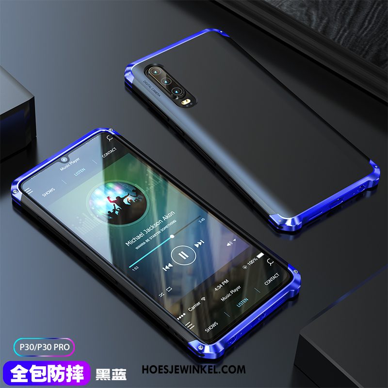 Huawei P30 Hoesje Dun Siliconen Purper, Huawei P30 Hoesje Trendy Merk Mobiele Telefoon