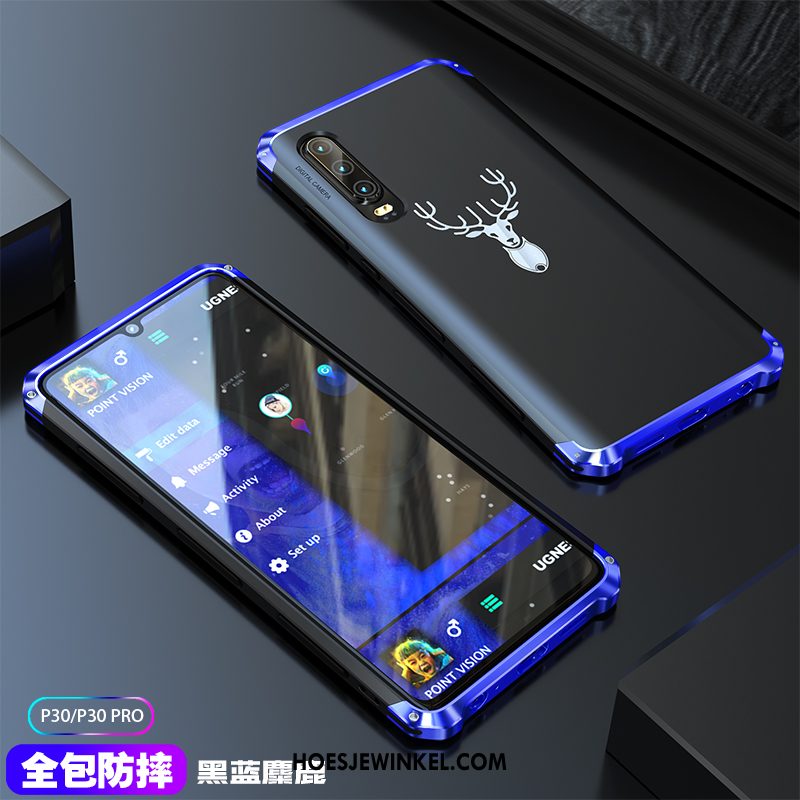 Huawei P30 Hoesje Dun Siliconen Purper, Huawei P30 Hoesje Trendy Merk Mobiele Telefoon