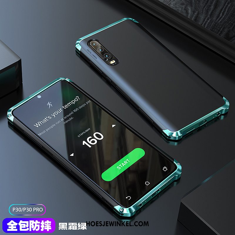 Huawei P30 Hoesje Dun Siliconen Purper, Huawei P30 Hoesje Trendy Merk Mobiele Telefoon