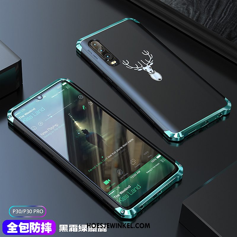 Huawei P30 Hoesje Dun Siliconen Purper, Huawei P30 Hoesje Trendy Merk Mobiele Telefoon