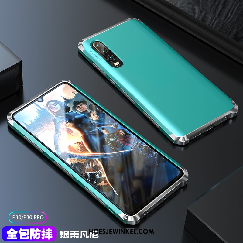 Huawei P30 Hoesje Dun Siliconen Purper, Huawei P30 Hoesje Trendy Merk Mobiele Telefoon