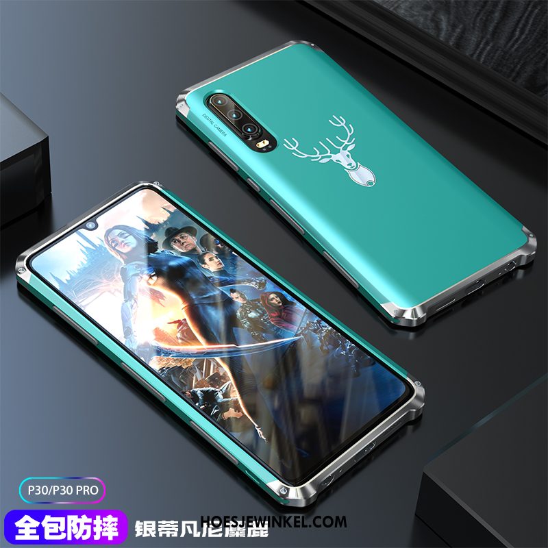 Huawei P30 Hoesje Dun Siliconen Purper, Huawei P30 Hoesje Trendy Merk Mobiele Telefoon