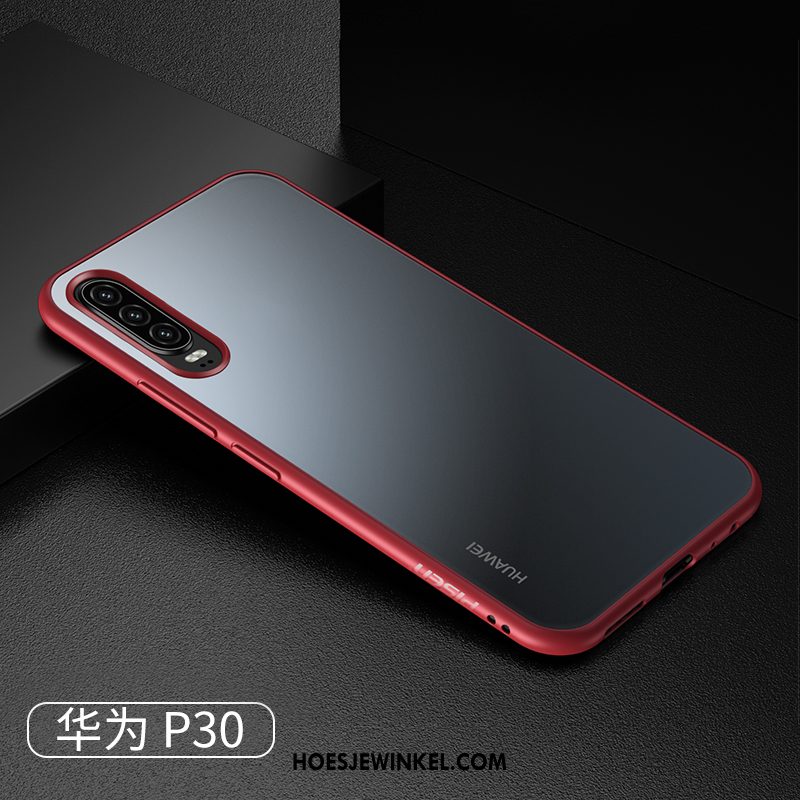 Huawei P30 Hoesje Eenvoudige Mobiele Telefoon Dun, Huawei P30 Hoesje Siliconen All Inclusive Nackte Farbe