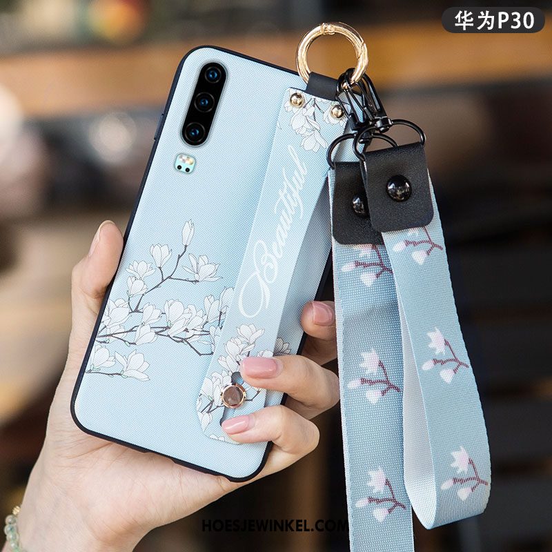 Huawei P30 Hoesje Eenvoudige Scheppend Schrobben, Huawei P30 Hoesje Mobiele Telefoon All Inclusive